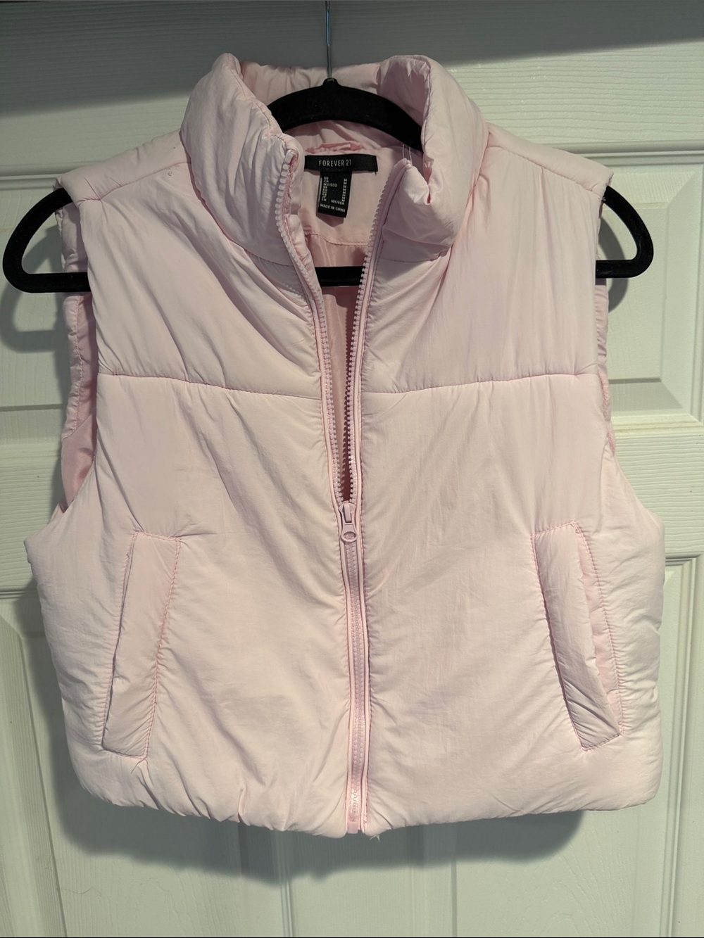 Pale Pink Quilted Puffer Vest